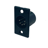 Conector Xlr 5 Pin Macho Chasis Negro Plata Nc5mp Neutrik
