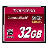 Tarjeta De Memoria Transcend Compactflash De 32gb 800x