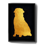 Quadro Decorativo Golden Retriever Formato Animais