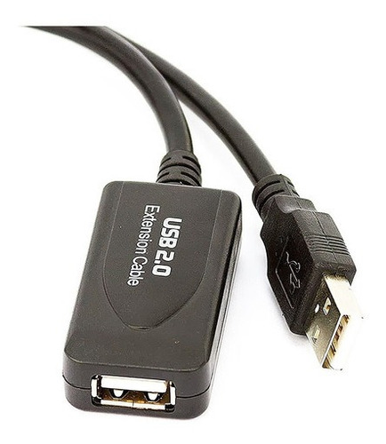  Kit Com 5 - Cabos Extensor Amplificado Usb 2.0 - 5 Metros