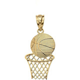 Colgante De Baloncesto Y Aro Con Textura De Oro Amarillo De.