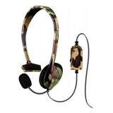 Auriculares Broadcaster Con Micrófono Y Control De Volumen Para Ps4, Color Verde Camuflaje