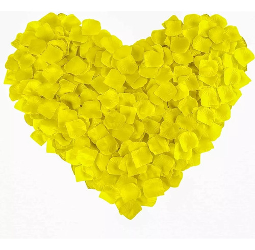 400 Pétalos De Rosas Artificiales Para Decoración Amarillo