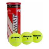 Tubo Pelotas Tenis Nassau Patriot X 3 Pelotitas Padel Itf