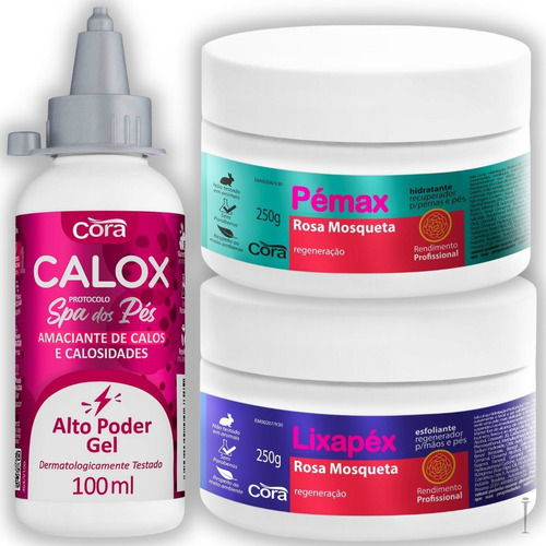 Amaciante Calox Gel Lixapéx Pémax Rosa Mosqueta Spa Dos Pés