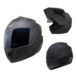 Casco Moto Abatible Kov Stealth Negro Mate Lente Interno Dot Color Negro Tamaño Del Casco L