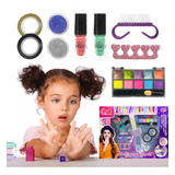 Kit Manicure Maquillaje Pinta Uñas Infantil Glitter Regalo