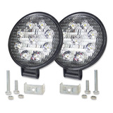 Tunelight Par De Faros Redondos 9 Leds Auto/moto/jeep 36w