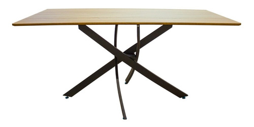 Mesa Comedor Tapa Madera Linea Industrial 1.60 X 90 Cm