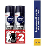 Desodorante Nivea Men Invisible Balck & White Aerosol 150 Ml