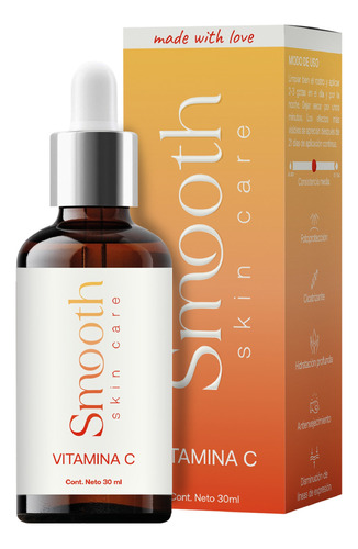 Serum Facial Vitamina C Smooth Skincare + A. Hialurónico