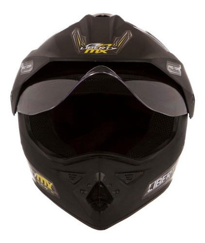 Capacete Para Moto Trial Pro Tork Liberty Mx Pro Vision P Cor Preto-fosco Desenho Solid Tamanho Do Capacete 58