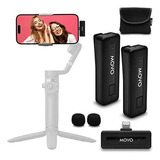 Micrófono Inalámbrico Movo Mini-di Duo Para iPhone iPad Color Negro