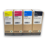 Combo 4 Botella Tinta Epson T49h Negro Cian Magenta Amarillo