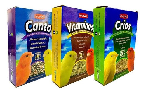 Kit De Alimento Para Canto, Vitaminado, Crías 120 G. Canario