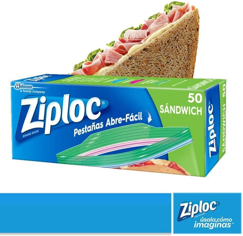 Bolsas Para Sándwich Ziploc 50 Bolsas