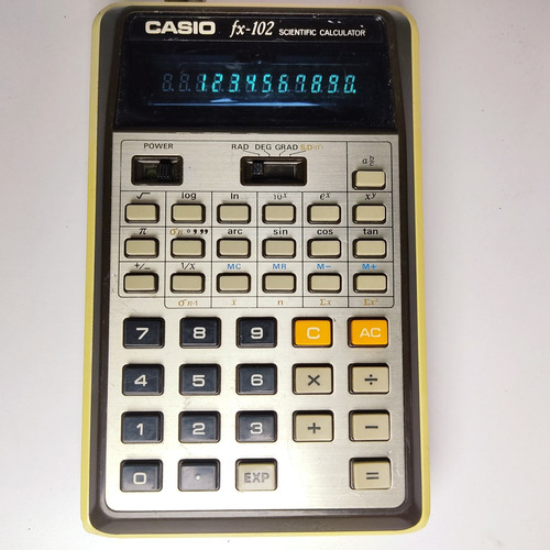 Calculadora Científica Casio Fx 102 Funciona. Números Verdes