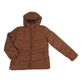 Campera Puffer Mujer Con Piel Y Capucha Desmontable