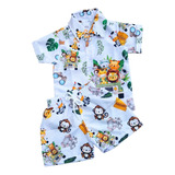 Conjunto Infantil Bebe Safari Menino Blogueirinho Mauricinho