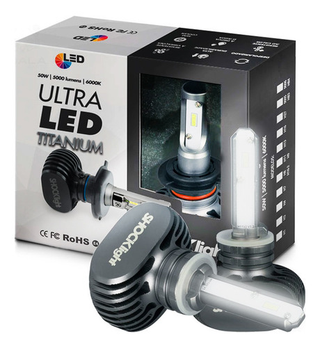 Kit Ultra Led Shocklight Titanium 10.000 Lumens 6000k