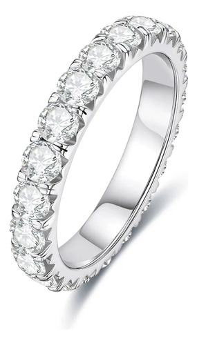 Anillo De Compromiso Anuclub 3mm Moissanita D Vvs1 Plata 925 | Meses sin interés