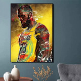 Quadro Lebron James Tela Canvas 40x60 Com Moldura 