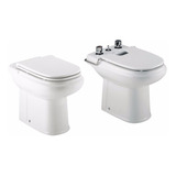 Combo Baño Sanitarios Inodoro Corto + Bidet Roca Dama