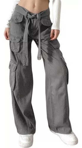 Pantalones De Mezclilla Mujer Cargo Pants Para Dama J