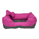 Cama Gde Bicolor Impermeable Micro Fibra Perro Fancy Pets