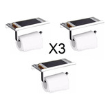 Pack X3 Porta Rollo Porta Celular C/ Estante Acero Inox