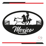 Calca Sticker Coleadero Charro Con Estado De 25x15cm 1 Pz