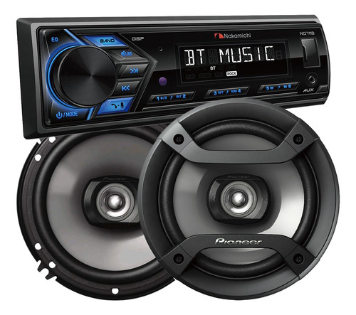 Combo Estereo Nakamichi Bluetooth Usb + Par Parlantes 6.5 6