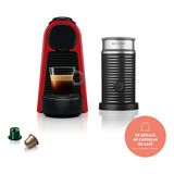 Cafetera Nespresso Essenza Mini D + Espumador Aeroccino Red