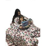Cobertor Tv  Com Mangas - Kit 01 Adulto E 01 Infantil