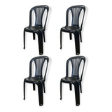 Kit 4 Cadeiras Plástica Super Resistente P Lanchonetes & Bar