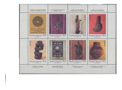 1987 Consejo Int. Museos- Argentina (bloque) Gj Hb 59 Mint