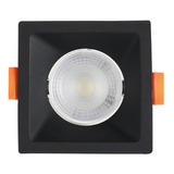 Spot De Led Recuado Embutir Quadrado 3w Bivolt Preto