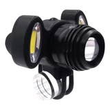 Farol Lanterna Bike 3 Focos Led T6 Com Zoom Recarregável