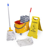 Kit Carro Espremedor Mop Limpeza Doblo 20l Flex Bralimpia