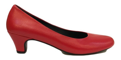 Zapatillas Rojas Tacón Bajo Mujer Casuales Selene 3100
