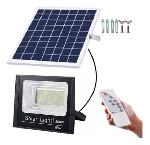Refletor Solar Led 500w Lâmpada Potente Economia De Energia