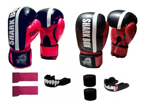 Kit Pareja De Combate, 6 Productos, Boxeo, Kick Boxing,shark