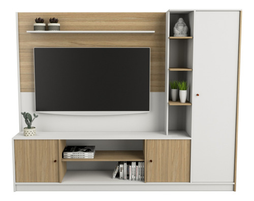 Rack Modular Centro + Panel Led Tv Con Soporte 