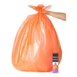 Bolsas De Basura Extra Jumbo Basuritas, 93x119cm (20 Bolsas) Color Naranja