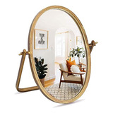 Geloo Vanity Desk Table Mirror Decor-oval Makeup Mirror 360 