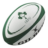 Pelota Rugby Gilbert Irfu Irlanda Nº5 Blanca Y Verde