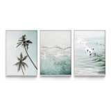 Quadro Decorativo Praia Mar Minimalista Paisagem Sala Quarto