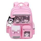 Mochila Escolar Primaria Sanrio Kuromi Para Niñas