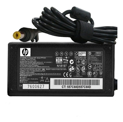 Cargador Original Hp Dv2000 Dv1000 18.5v 3.5a Punta Amarilla