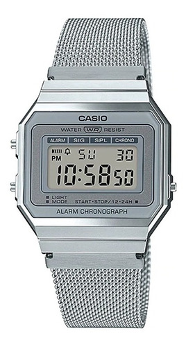  Reloj Casio Vintage A 700wm-7a Malla Tejida Ag Oficial Gtia